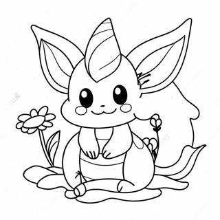 Pagina Para Colorear De Vaporeon Lindos Con Flores 26443-24216