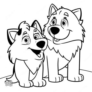 Pagina Para Colorear De Aventura De Balto Y Jenna 26463-24230