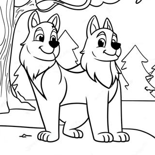 Pagina Para Colorear De Aventura De Balto Y Jenna 26463-24231