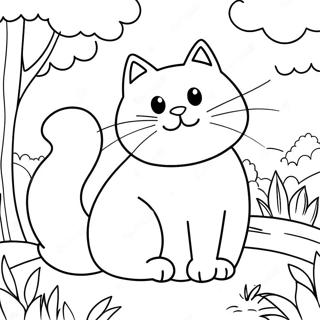 Gato De La Naturaleza Páginas Para Colorear