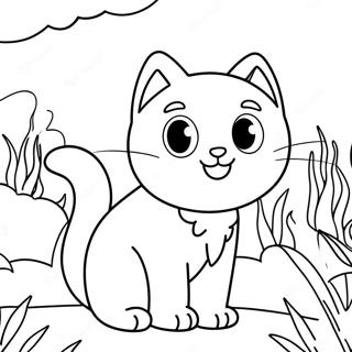 Pagina Para Colorear De Gato De La Naturaleza 26512-24266