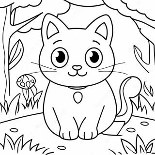 Pagina Para Colorear De Gato De La Naturaleza 26512-24267