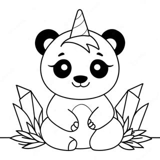 Pagina Para Colorear De Panda Unicornio 26552-24299