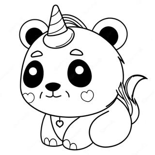 Pagina Para Colorear De Panda Unicornio 26552-24300