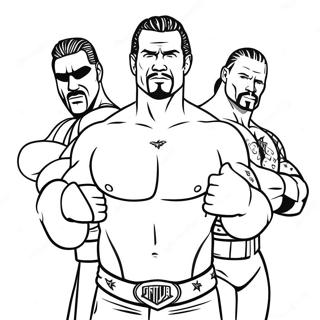 Pagina Para Colorear De Superestrellas De Wwe En Accion 26623-24360