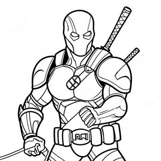 Pagina Para Colorear De Deathstroke En Accion 26633-24365