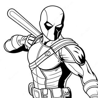 Pagina Para Colorear De Deathstroke En Accion 26633-24367