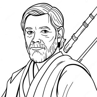 Obi Wan Kenobi Páginas Para Colorear