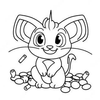 Pagina Para Colorear De Meowth Lindo Con Monedas 26713-24431