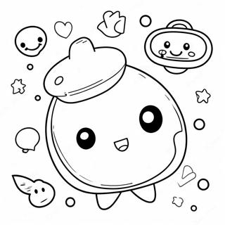 Pagina Para Colorear De Personajes Adorables De Tamagotchi 26883-24568