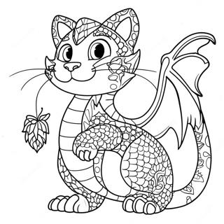 Pagina Para Colorear De Dragon Gato 26912-24586