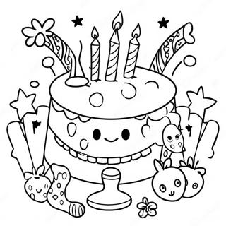 Pagina Para Colorear De Celebracion Del 6o Cumpleanos Feliz 27002-24658