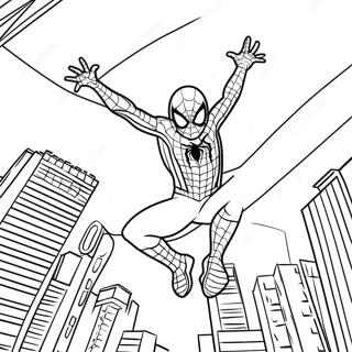 Pagina Para Colorear De Spider Man Tom Holland Balanceandose 27063-24709