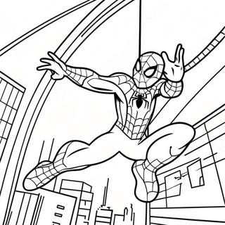 Pagina Para Colorear De Spider Man Tom Holland Balanceandose 27063-24710