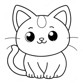 Pagina Para Colorear De Un Gato De Anime Lindo 27073-24719