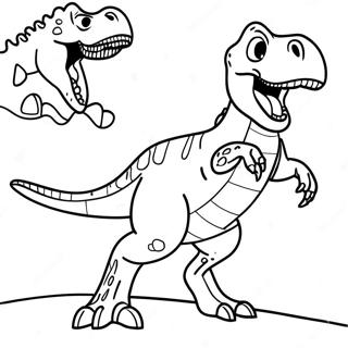 Pagina Para Colorear De Un T Rex Rugiente 27103-24741