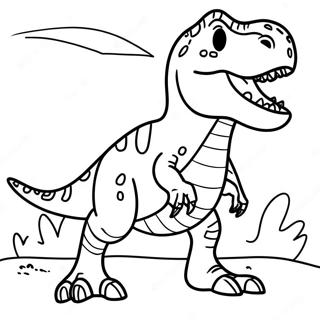 Pagina Para Colorear De Un T Rex Rugiente 27103-24743