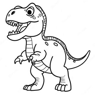 Pagina Para Colorear De Un T Rex Rugiente 27103-24744