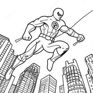 Pagina Para Colorear De Daredevil En Accion 27113-24749