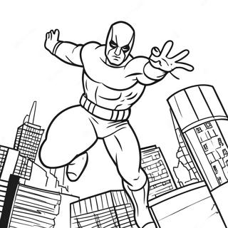 Pagina Para Colorear De Daredevil En Accion 27113-24750