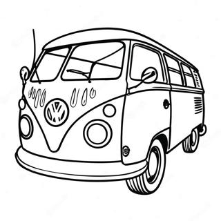 Pagina Para Colorear De Un Autobus Volkswagen Retro De Los 60 27123-24758