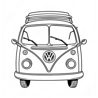 Pagina Para Colorear De Un Autobus Volkswagen Retro De Los 60 27123-24759