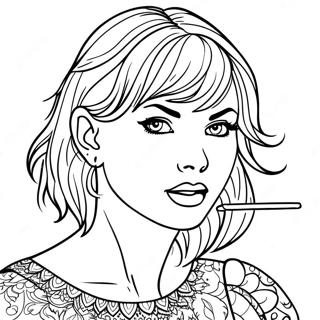 Taylor Swift Midnights Páginas Para Colorear