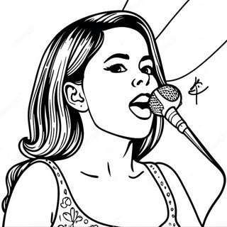 Pagina Para Colorear De Selena Gomez Cantando En El Escenario 27203-24821