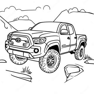 Pagina Para Colorear De Toyota Tacoma Clasico Fuera De Carretera 27334-24919