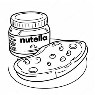 Pagina Para Colorear Nutella Esparcida En Tostada 27464-25024