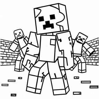 Pagina Para Colorear De Un Zombie De Minecraft 27533-25065