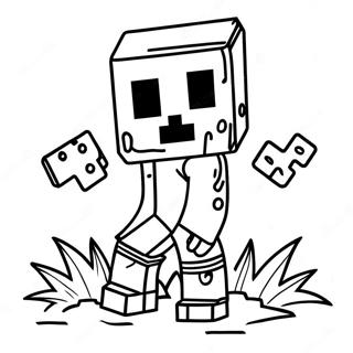 Pagina Para Colorear De Un Zombie De Minecraft 27533-25067