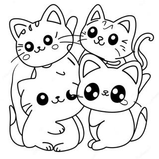 Pagina Para Colorear De Gatos Kawaii 27603-25122