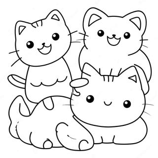 Pagina Para Colorear De Gatos Kawaii 27603-25123