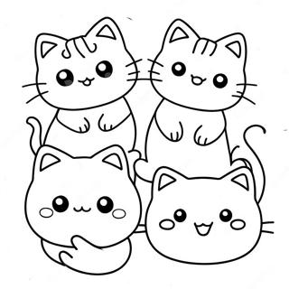 Pagina Para Colorear De Gatos Kawaii 27603-25124