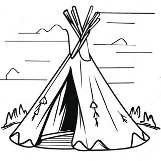 Pagina Para Colorear De Un Teepee 27703-25203