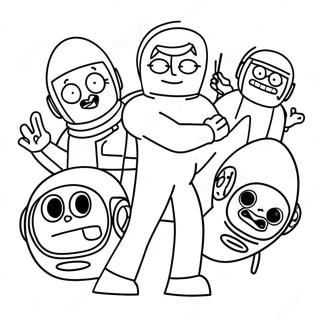 Pagina Para Colorear De Personajes De Futurama En El Espacio 27734-25231