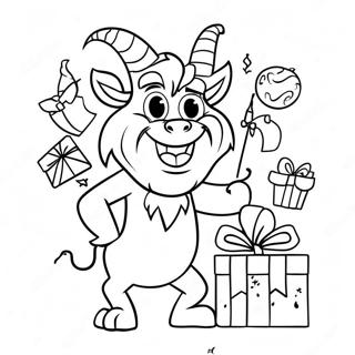 Pagina Para Colorear De Krampus Jugueton Con Regalos 27744-25239