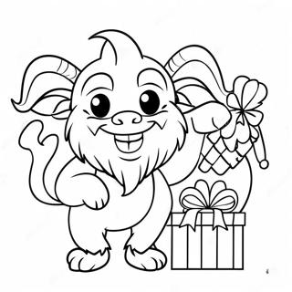 Pagina Para Colorear De Krampus Jugueton Con Regalos 27744-25240