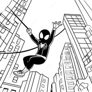 Pagina Para Colorear De Miles Morales Saltando Por La Ciudad 27764-25254