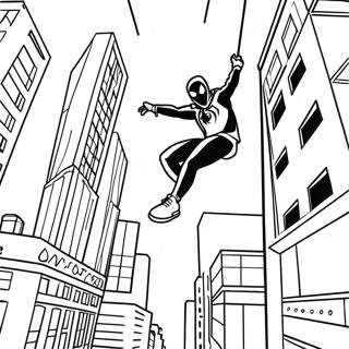 Pagina Para Colorear De Miles Morales Saltando Por La Ciudad 27764-25255