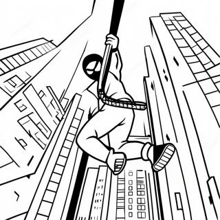 Pagina Para Colorear De Miles Morales Saltando Por La Ciudad 27764-25256