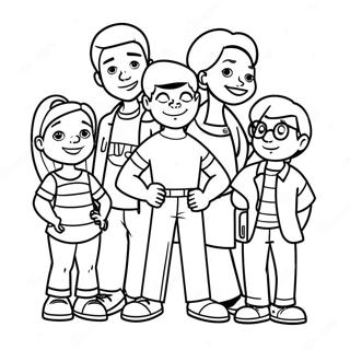 Pagina Para Colorear De Un Dia Divertido En Familia Orgullosa 27794-25278