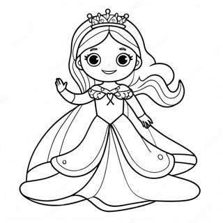 Pagina Para Colorear De La Princesa De Nieve Brillante 27824-25303