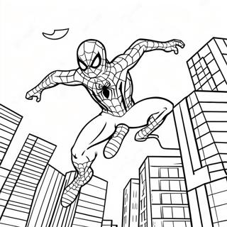 Pagina Para Colorear De Spider Man Balanceandose Por La Ciudad 27865-25325