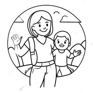 Pagina Para Colorear De Mama E Hijo Aventureros 27875-25335