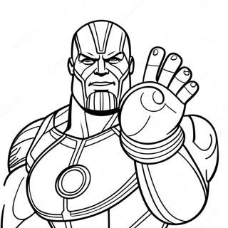 Pagina Para Colorear De Thanos Con El Guantelete Del Infinito 27885-25344