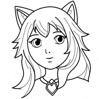 Chica Lobo Anime Páginas Para Colorear