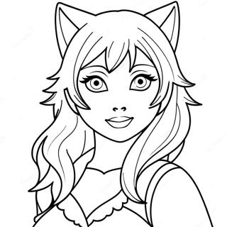 Pagina Para Colorear De Chica Lobo Anime 27924-25372