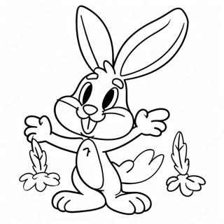 Pagina Para Colorear De Bugs Bunny Divertido Con Zanahoria 27975-25413